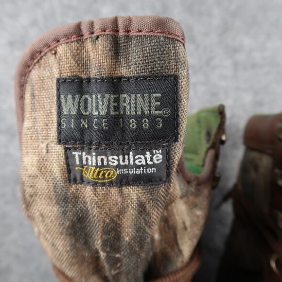 Wolverine Shoes Men 9.5 Boots Hunter Leather Camo Insulated Wide Width GTX Sport main image 6